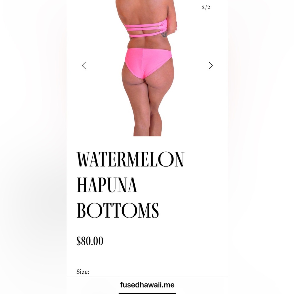 NWT Fused Hawaii Women's Pink Swim Bottom - Picture 9 of 10